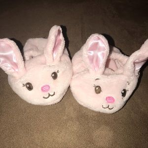 Infant Girls Pink Bunny Slippers Dandee Collectors
